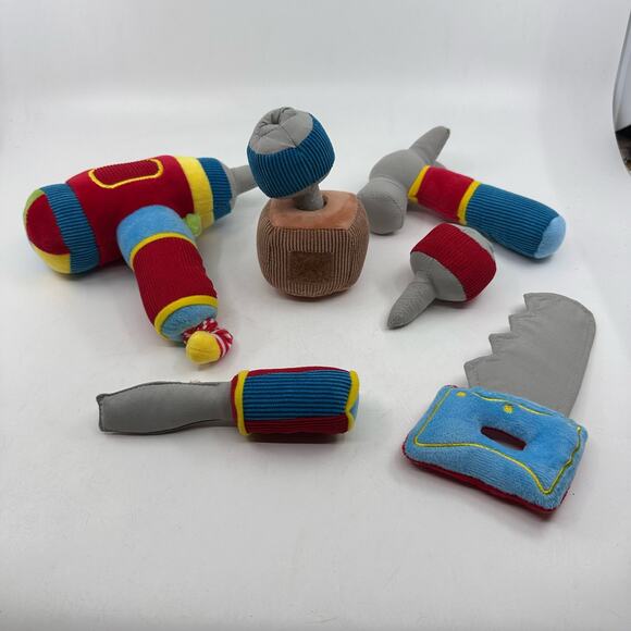 Melissa & Doug Toolbox Fill and Spill Toddler Plush Stuffed Toys 7 Pieces Set - Picture 2 of 3